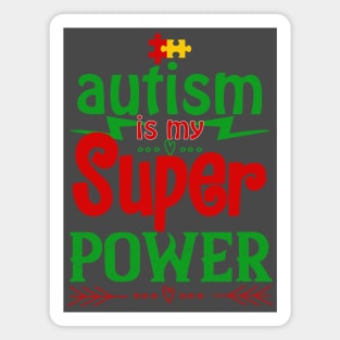 Autism Is My Super Power Unique Abilities Shining A Light On Autism Puzzle Piece Magnet